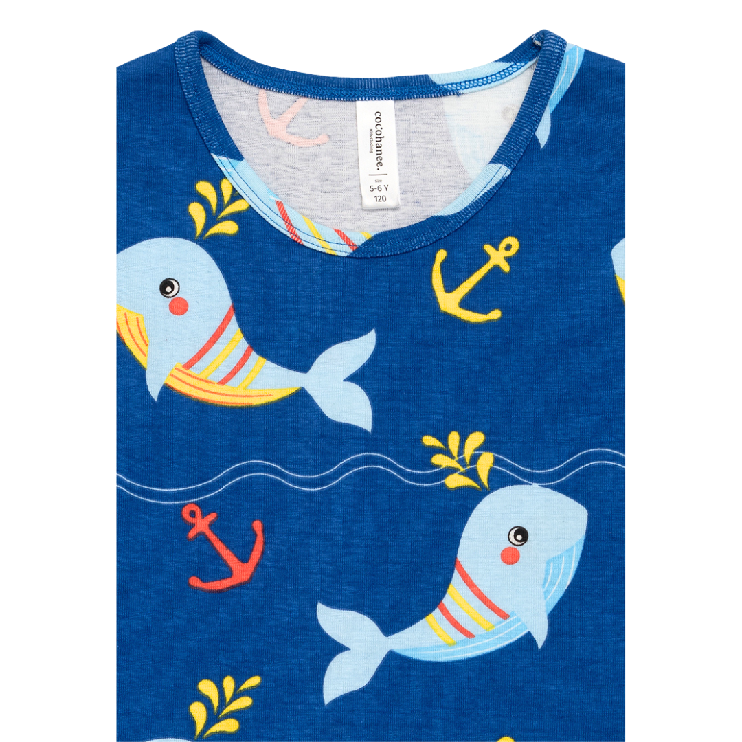 Cocohanee - Shark Anchor Baby Short Pajamas - Piyama Tidur Bayi