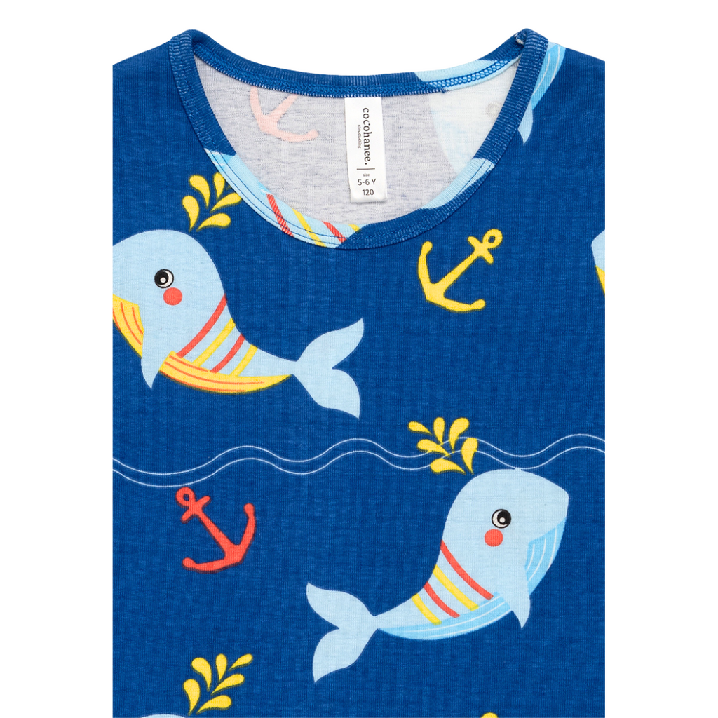 Cocohanee - Shark Anchor Baby Long Pajamas - Piyama Tidur Bayi