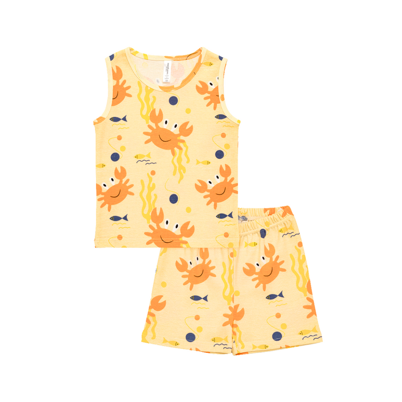 Cocohanee - Mr Craby Sleeveless Set - Setelan Anak Tanpa Lengan