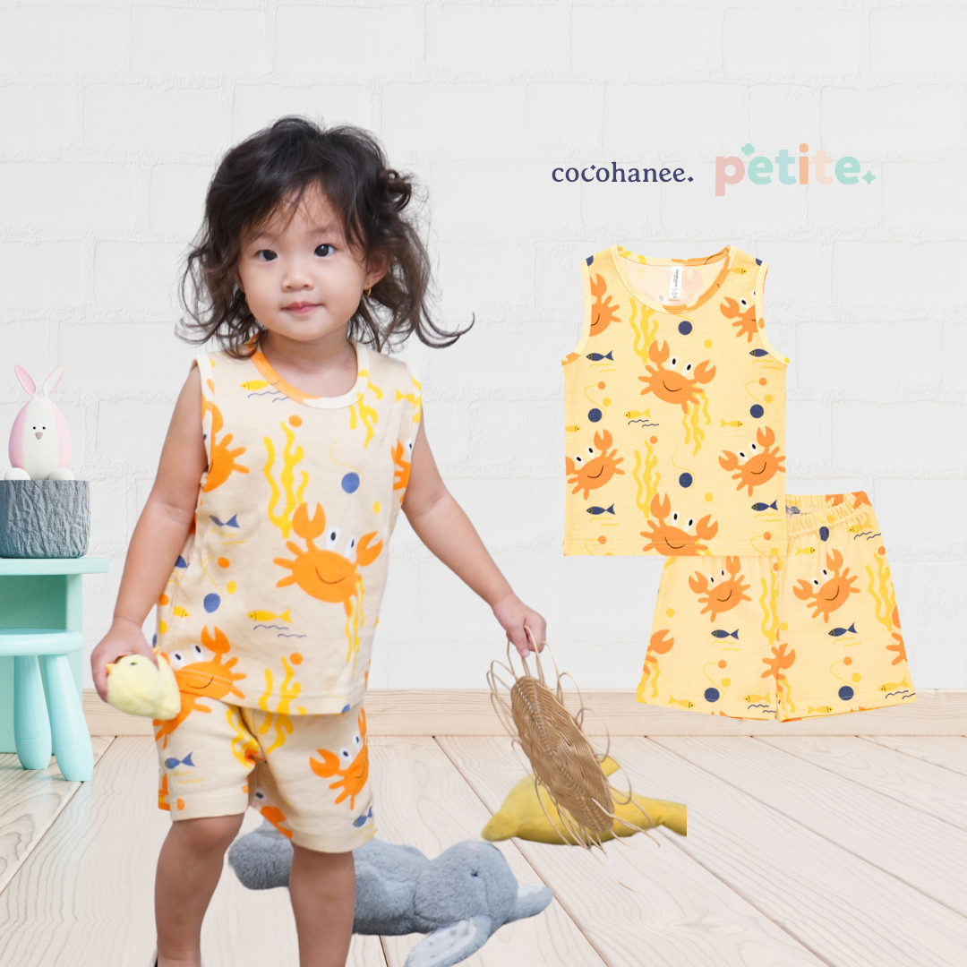 Cocohanee - Mr Craby Sleeveless Set - Setelan Anak Tanpa Lengan