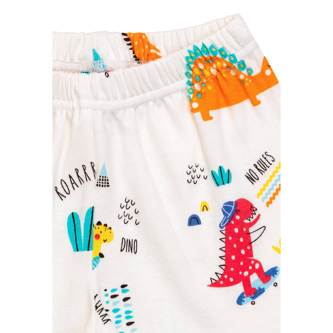 Cocohanee - Orange Dino Baby Short Pajamas - Piyama Tidur Bayi