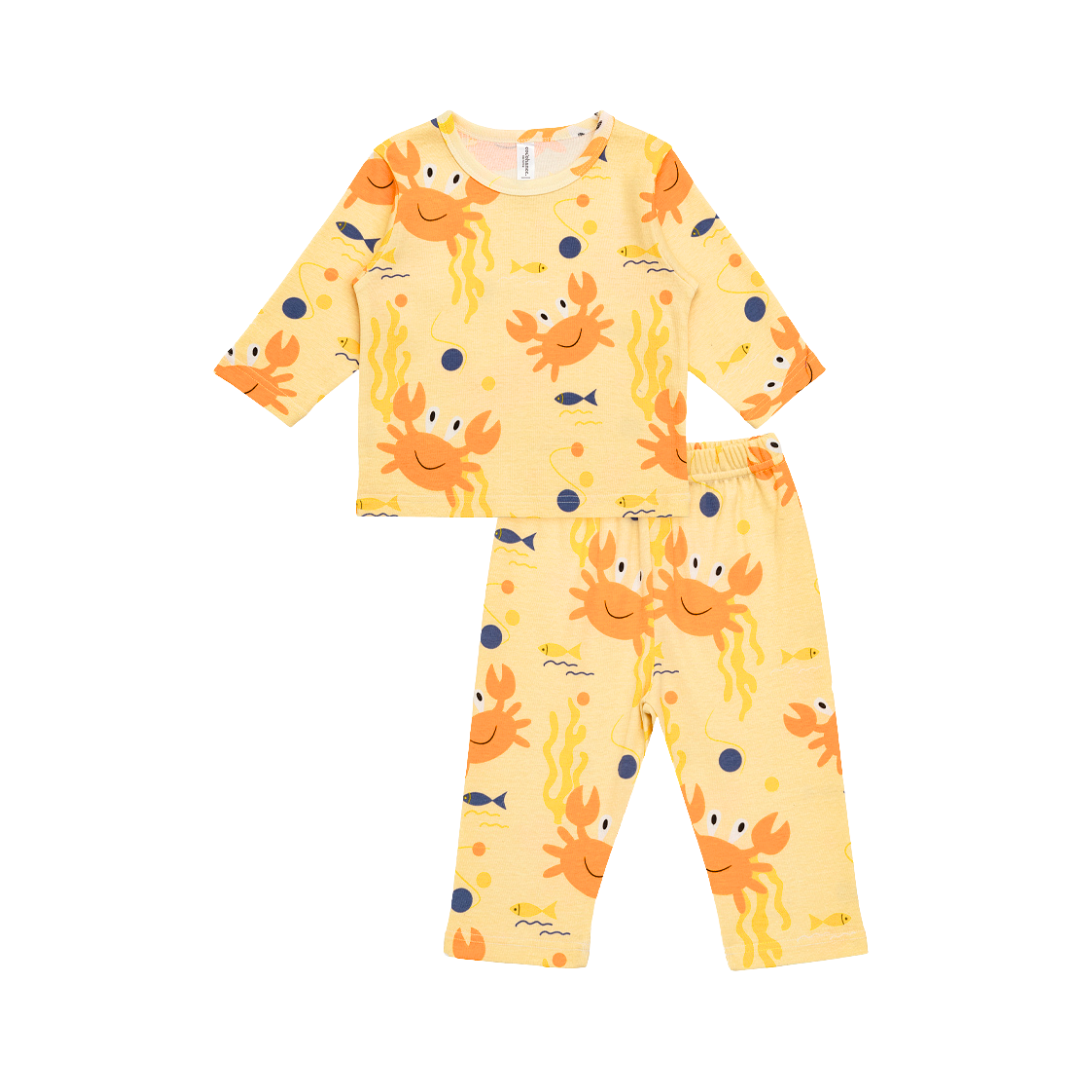 Cocohanee - Mr Craby Baby Long Pajamas - Piyama Tidur Bayi