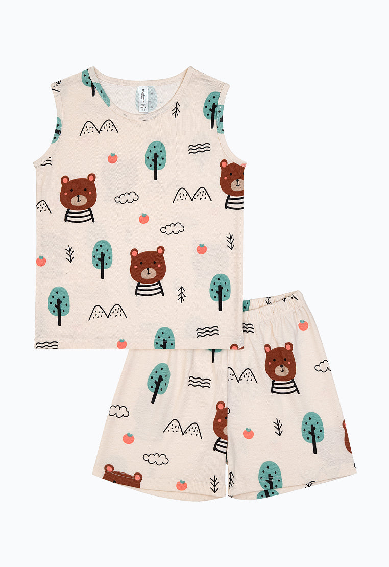 Cocohanee - Bears Sleeveless Set - Setelan Anak Tanpa Lengan