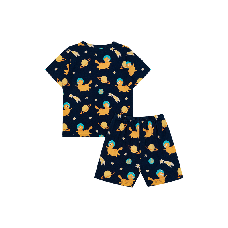 Cocohanee - Galaxy Cat Short Pajamas - Piyama Tidur Anak