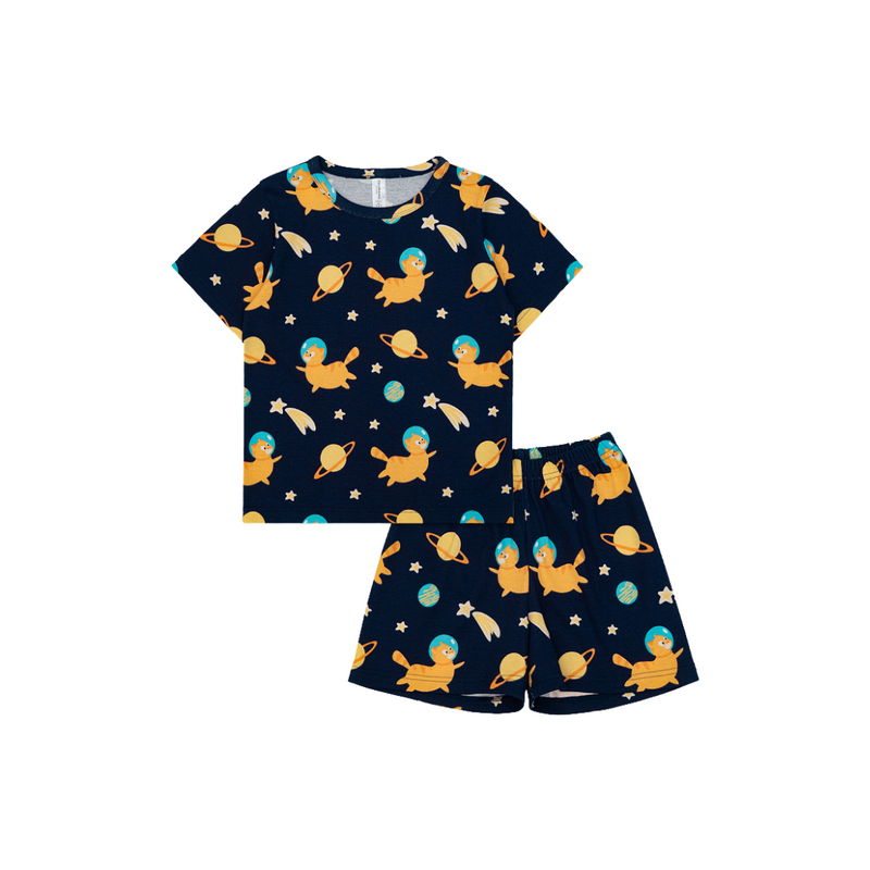 Cocohanee - Galaxy Cat Short Pajamas - Piyama Tidur Anak