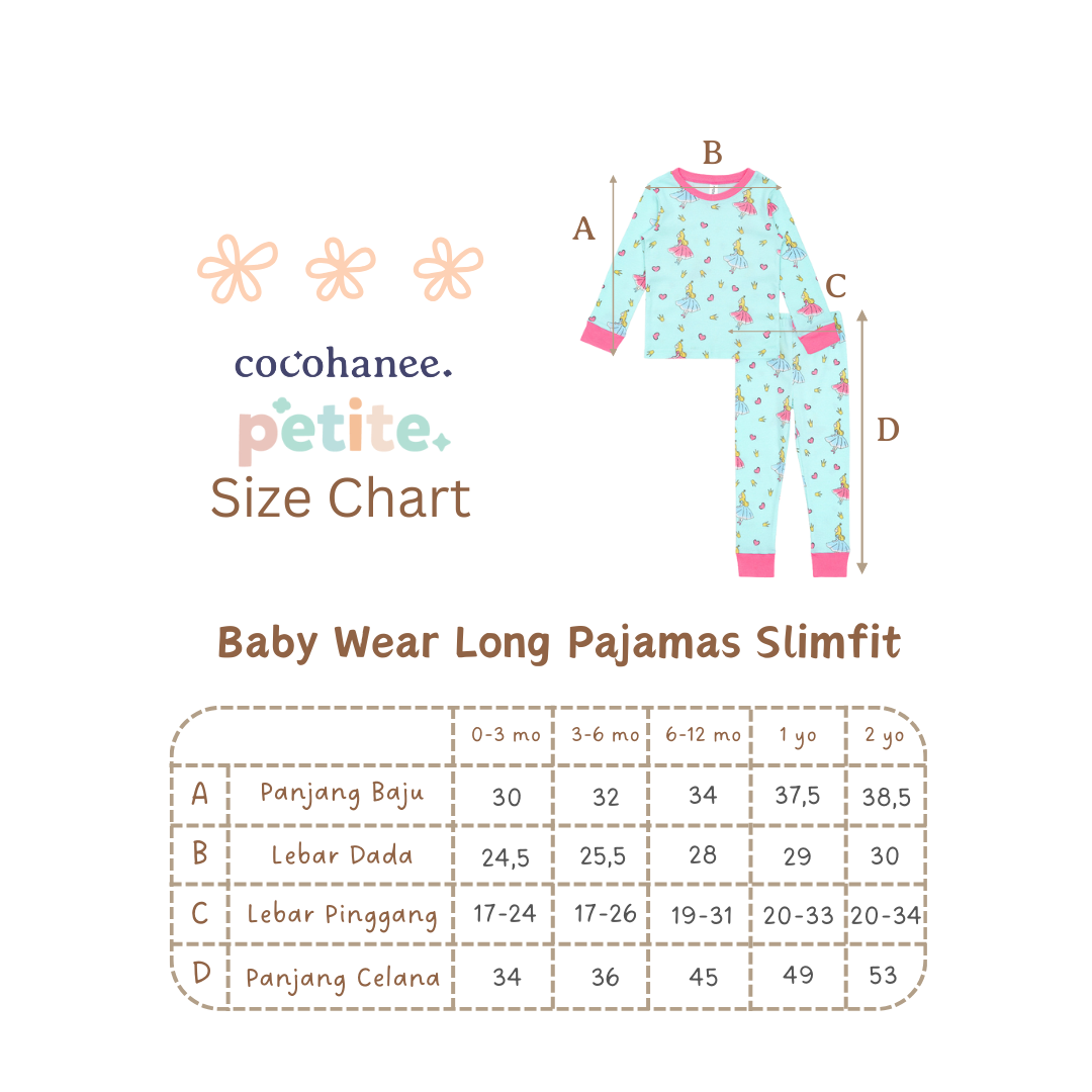 Cocohanee - Cinderelle Baby Long Pajamas - Piyama Tidur Bayi