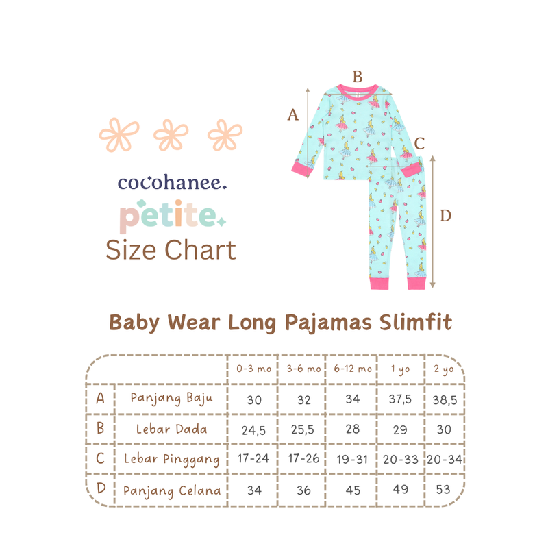 Cocohanee - Cinderelle Baby Long Pajamas - Piyama Tidur Bayi