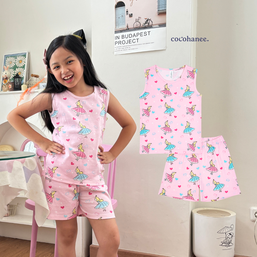 Cocohanee - Cinderelle Sleeveless Set - Setelan Anak Tanpa Lengan