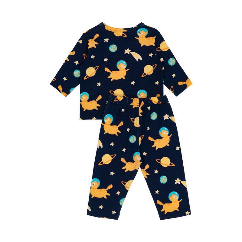 Cocohanee - Galaxy Cat Baby Long Pajamas - Piyama Tidur Bayi