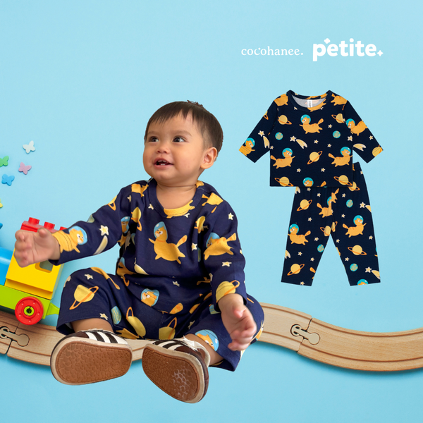 Cocohanee - Galaxy Cat Baby Long Pajamas - Piyama Tidur Bayi