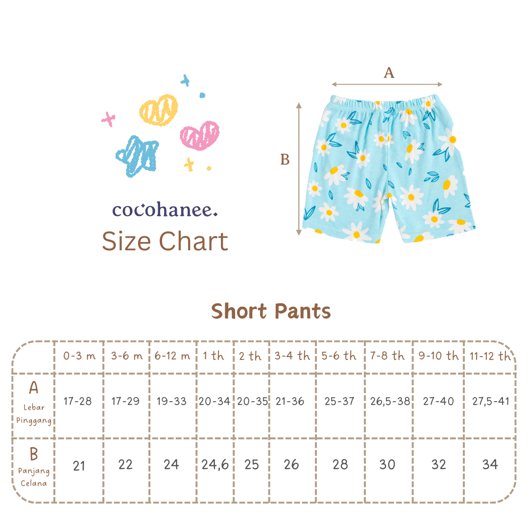 Cocohanee - Short Pants Motif - Celana Pendek Anak Motif