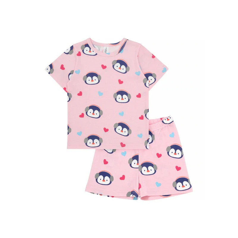 Cocohanee - Penguin in Love Baby Short Pajamas - Piyama Tidur Bayi