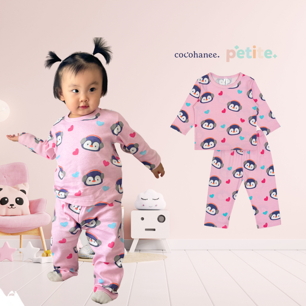 Cocohanee - Penguin in Love Baby Long Pajamas - Piyama Tidur Bayi