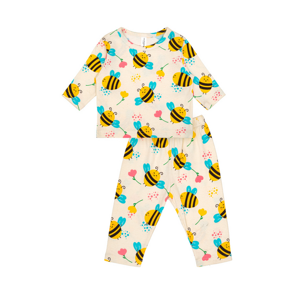 Cocohanee - Morning Bee Baby Long Pajamas - Piyama Tidur Bayi