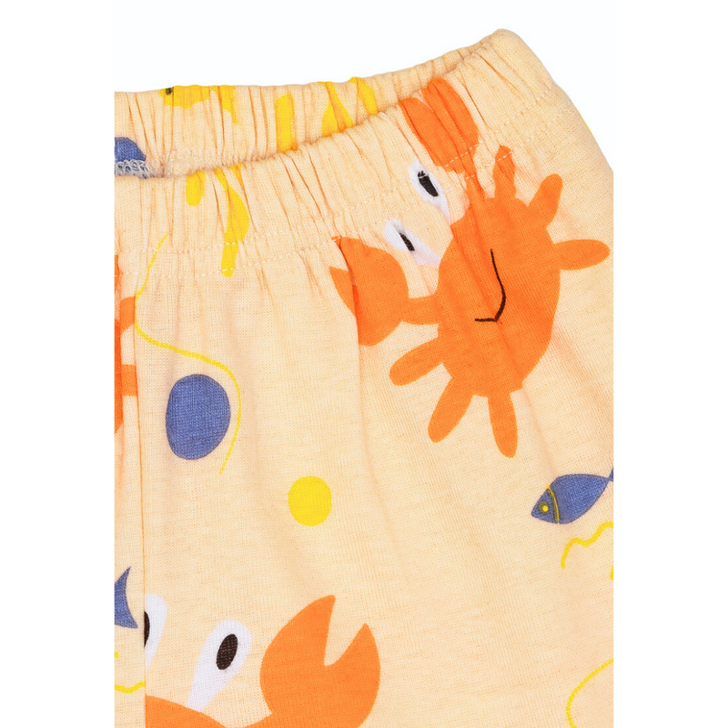 Cocohanee - Mr Craby Shoulder Button Short Pajamas - Piyama Bayi dan Anak dengan Kancing di Bahu