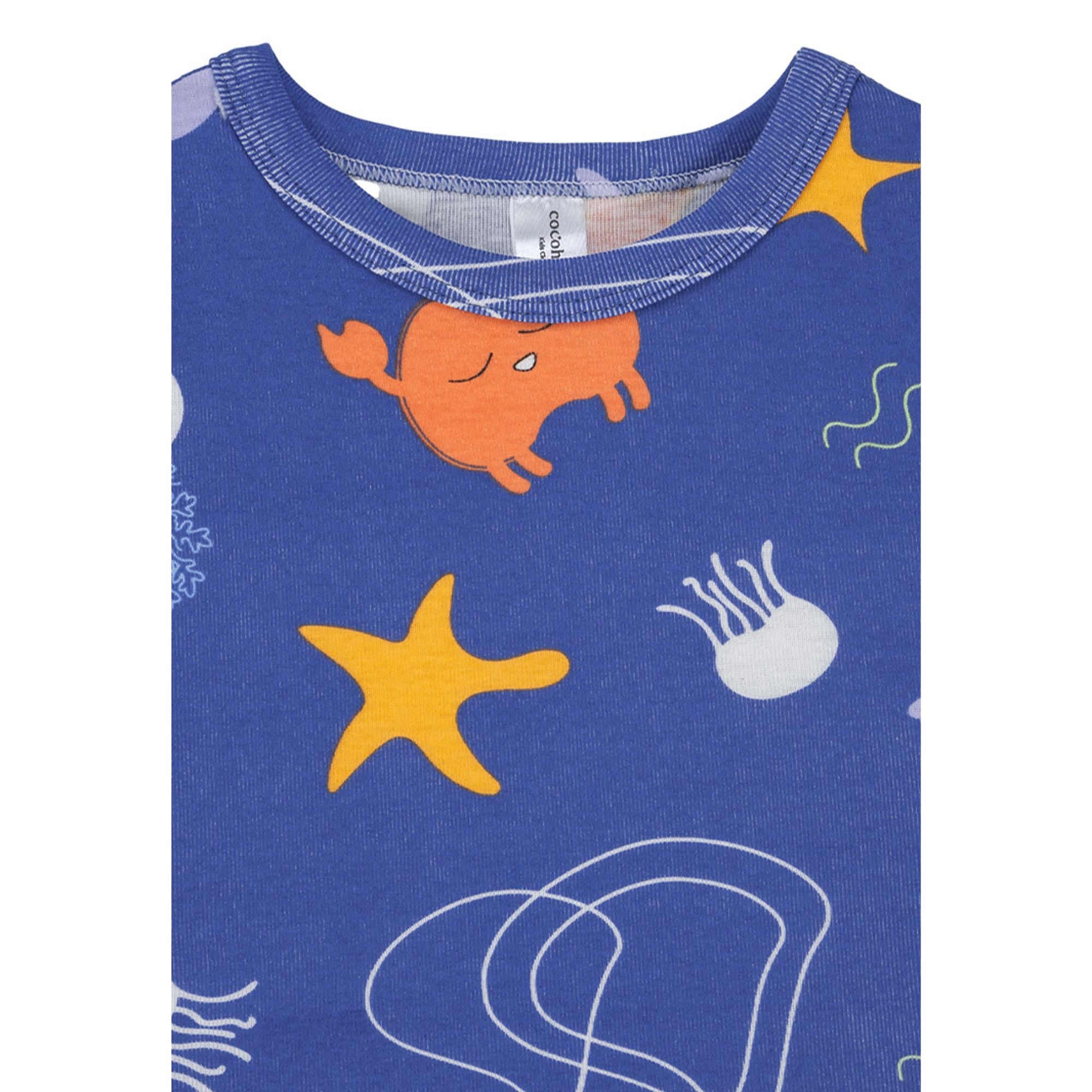 Cocohanee - Marine Blue Baby Short Pajamas - Piyama Tidur Bayi