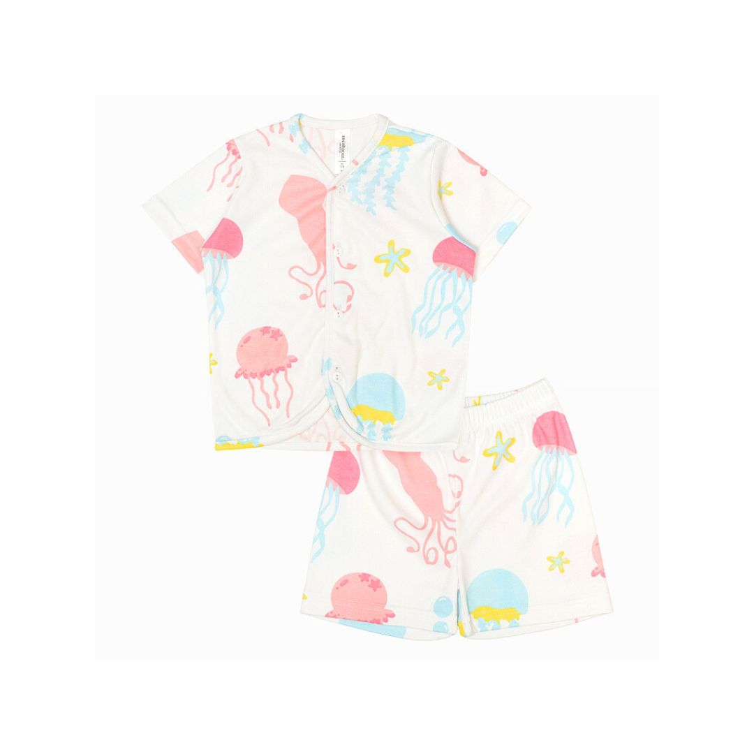 Cocohanee - Jelly Fish Button Down Short Pajamas - Piyama Bayi dan Anak dengan Kancing Depan