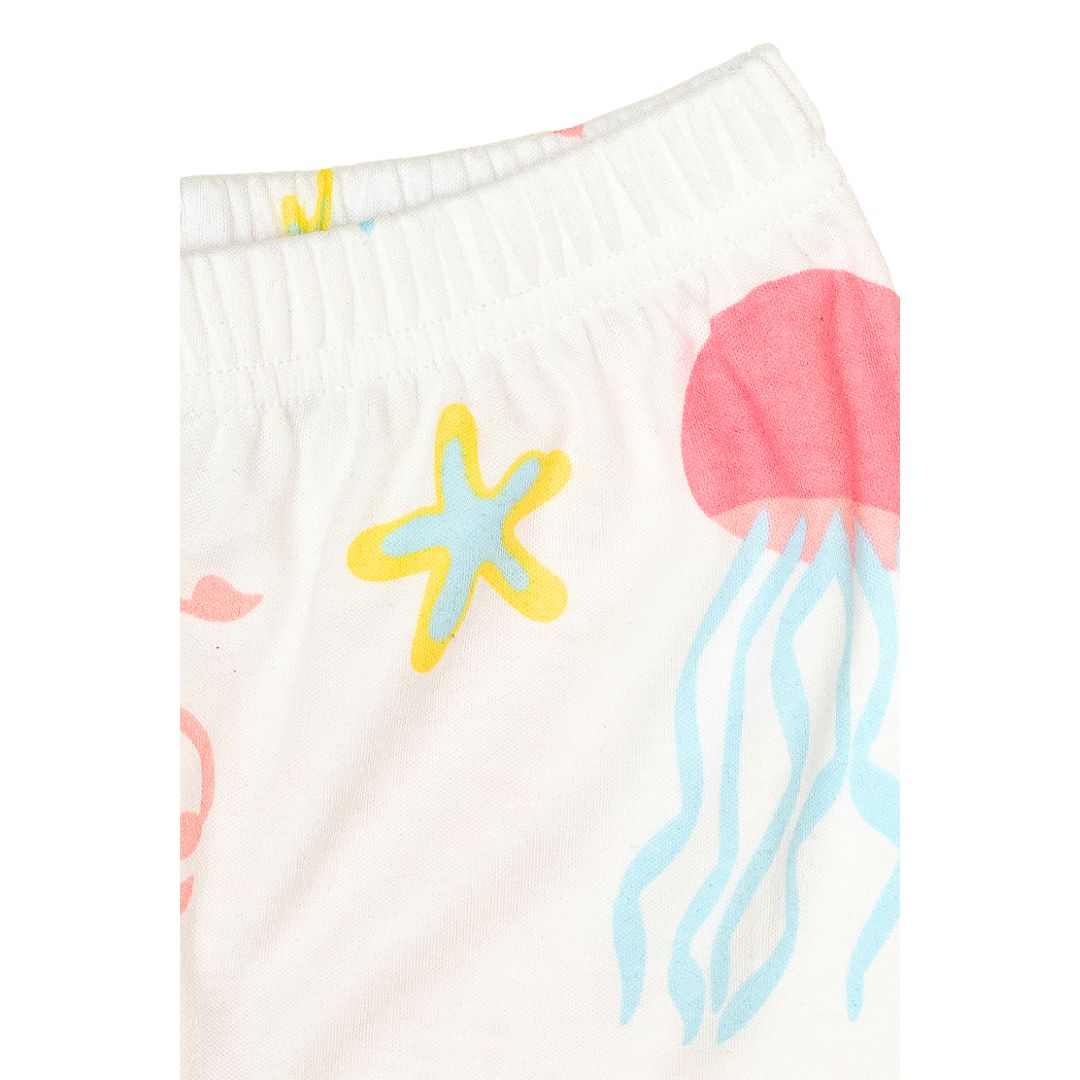 Cocohanee - Jelly Fish Shoulder Button Long Pajamas - Piyama Bayi dan Anak dengan Kancing di Bahu