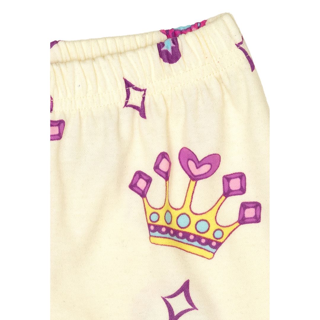 Cocohanee - Crown Princess Button Down Long Pajamas - Piyama Bayi dan Anak dengan Kancing Depan