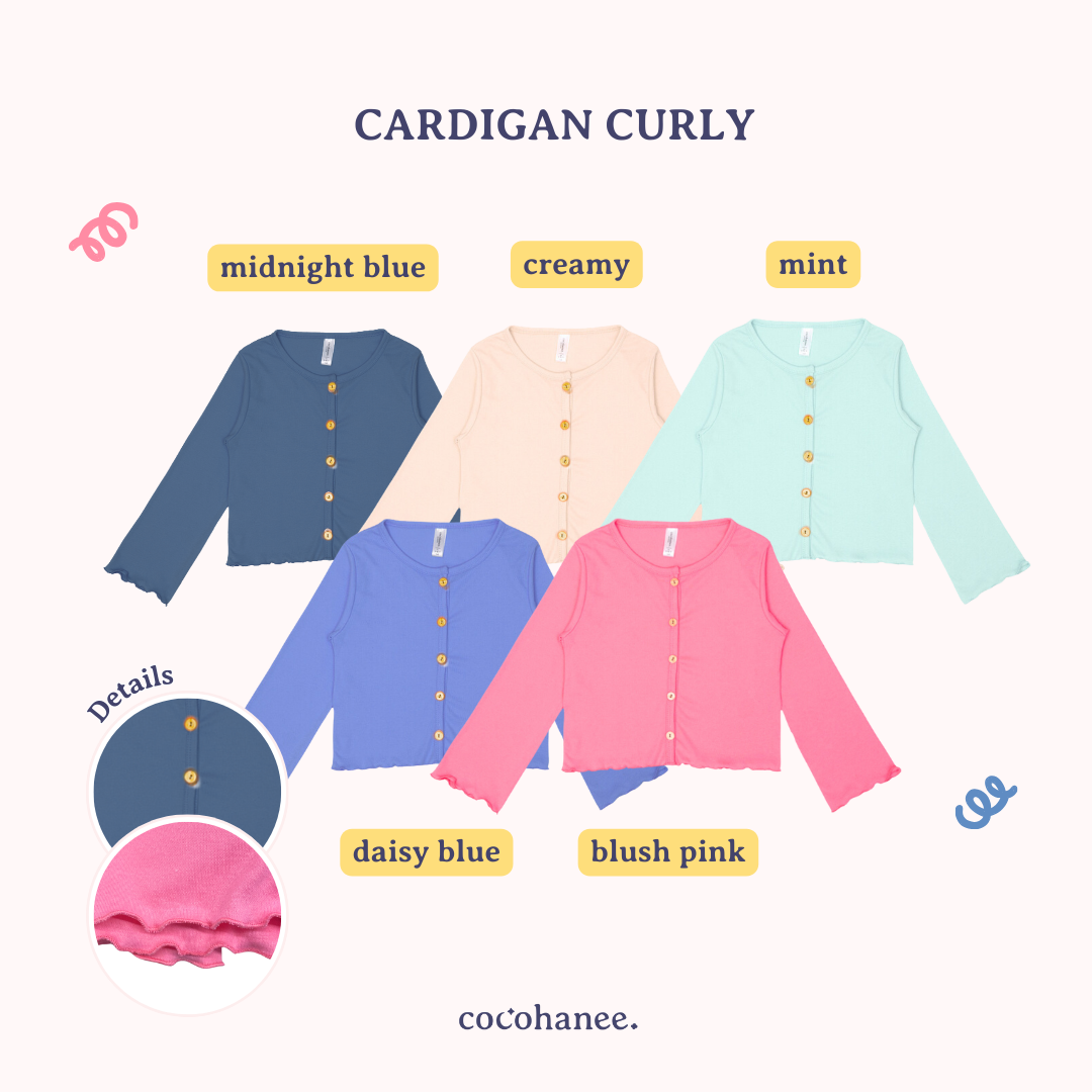 Cocohanee - Cardigan Curly  - Kardigan Outer Anak Perempuan
