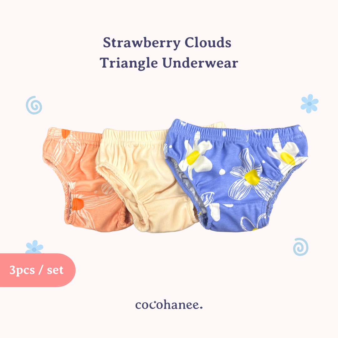 Cocohanee - Strawberry Clouds Underwear Set - Celana Dalam Anak Perempuan