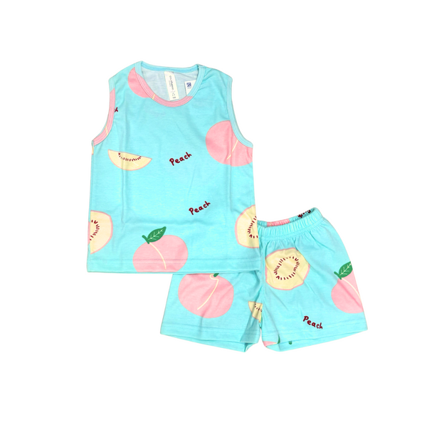 Cocohanee - Peach Perfect Sleeveless Set - Setelan Anak Tanpa Lengan