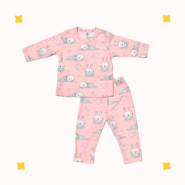 Cocohanee - Rabbit on Pajamas Baby Long Pajamas - Piyama Tidur Bayi