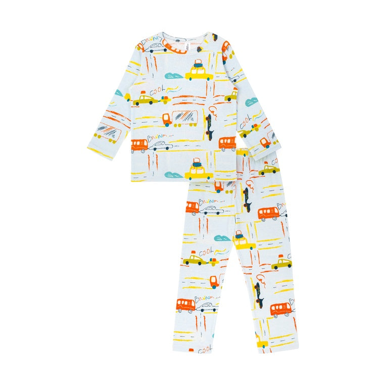 Cocohanee - Wheelscape Baby Long Pajamas - Piyama Tidur Bayi