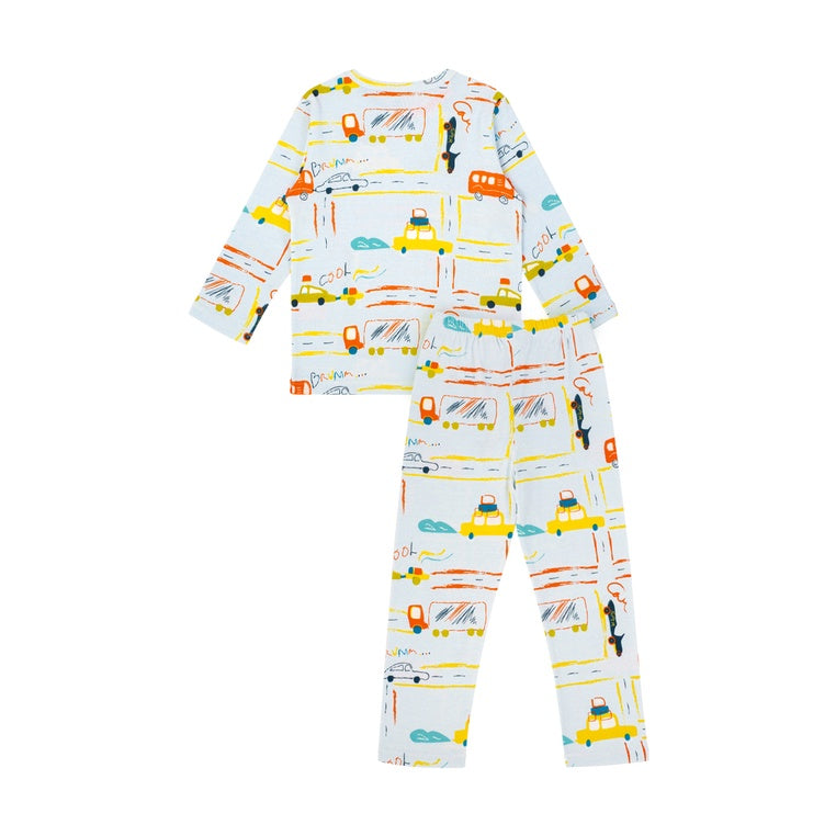 Cocohanee - Wheelscape Baby Long Pajamas - Piyama Tidur Bayi