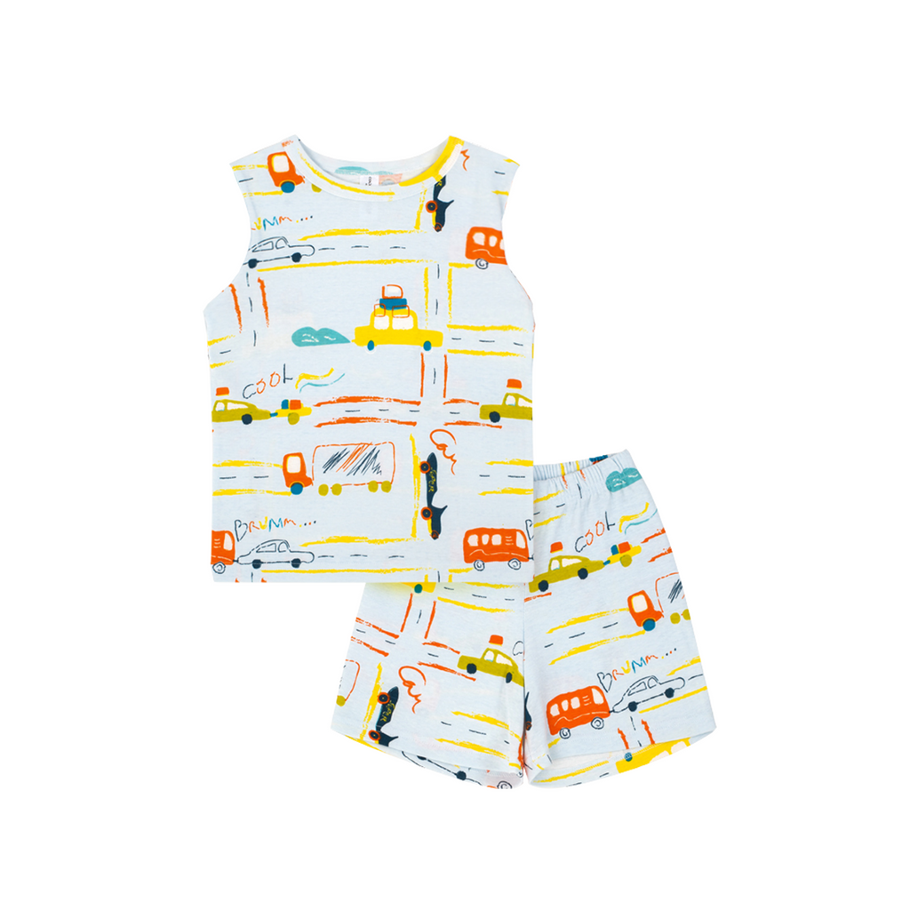 Cocohanee - Wheelscape Sleeveless Set - Setelan Anak Tanpa Lengan