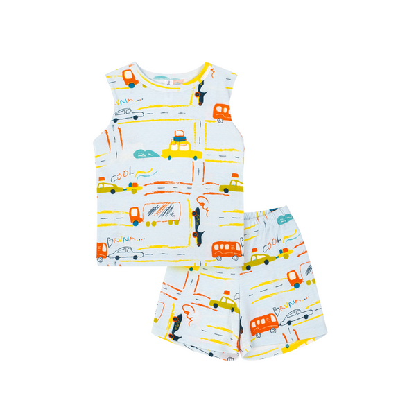 Cocohanee - Wheelscape Sleeveless Set - Setelan Anak Tanpa Lengan