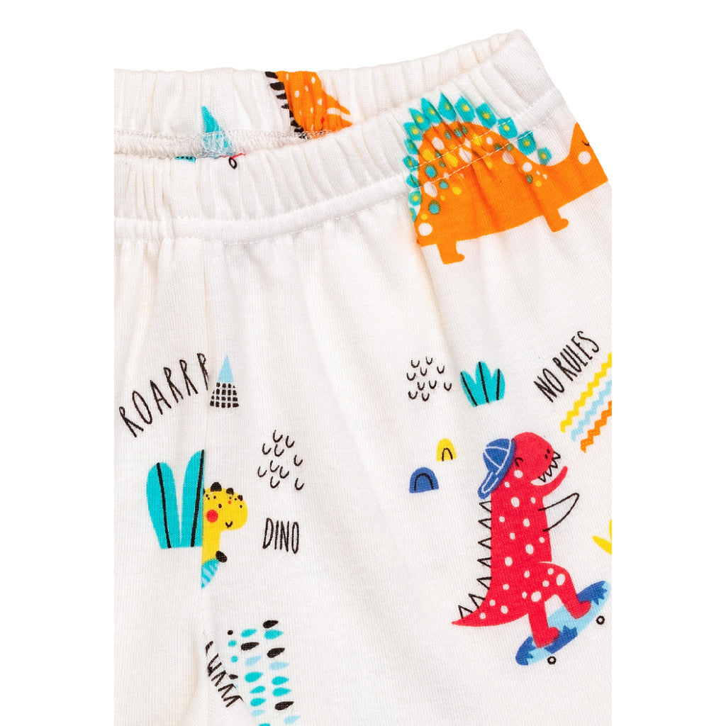 Cocohanee - Orange Dino Cozy Pajamas - Piyama Tidur Anak