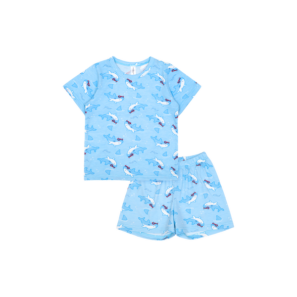 Cocohanee - Shark Wave Baby Short Pajamas - Piyama Tidur Bayi