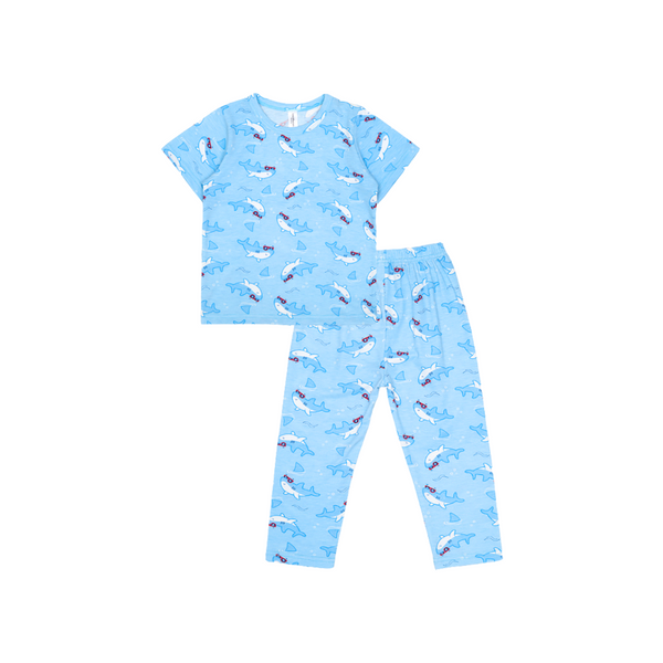Cocohanee - Shark Wave Cozy Pajamas - Piyama Tidur Anak