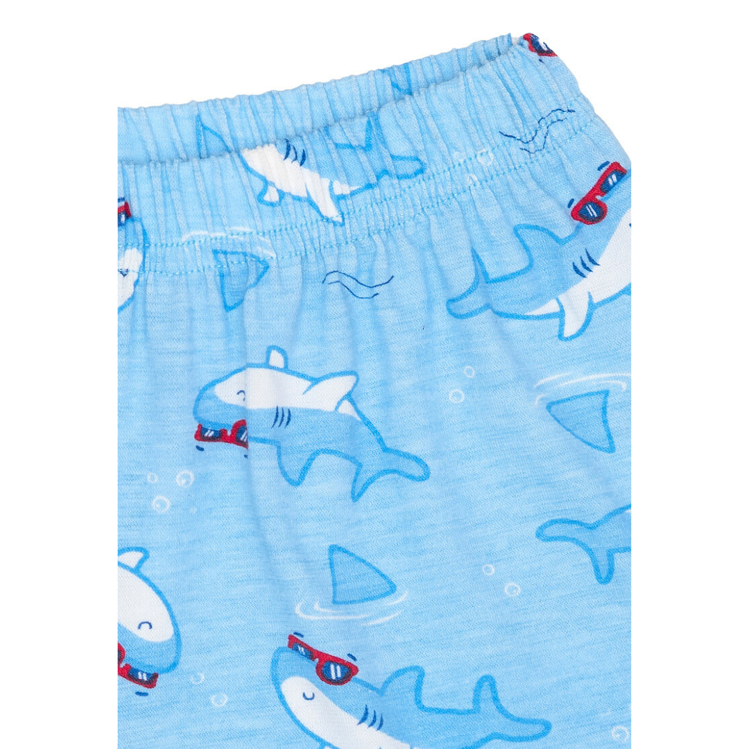 Cocohanee - Shark Wave Sleeveless Set - Setelan Anak Tanpa Lengan