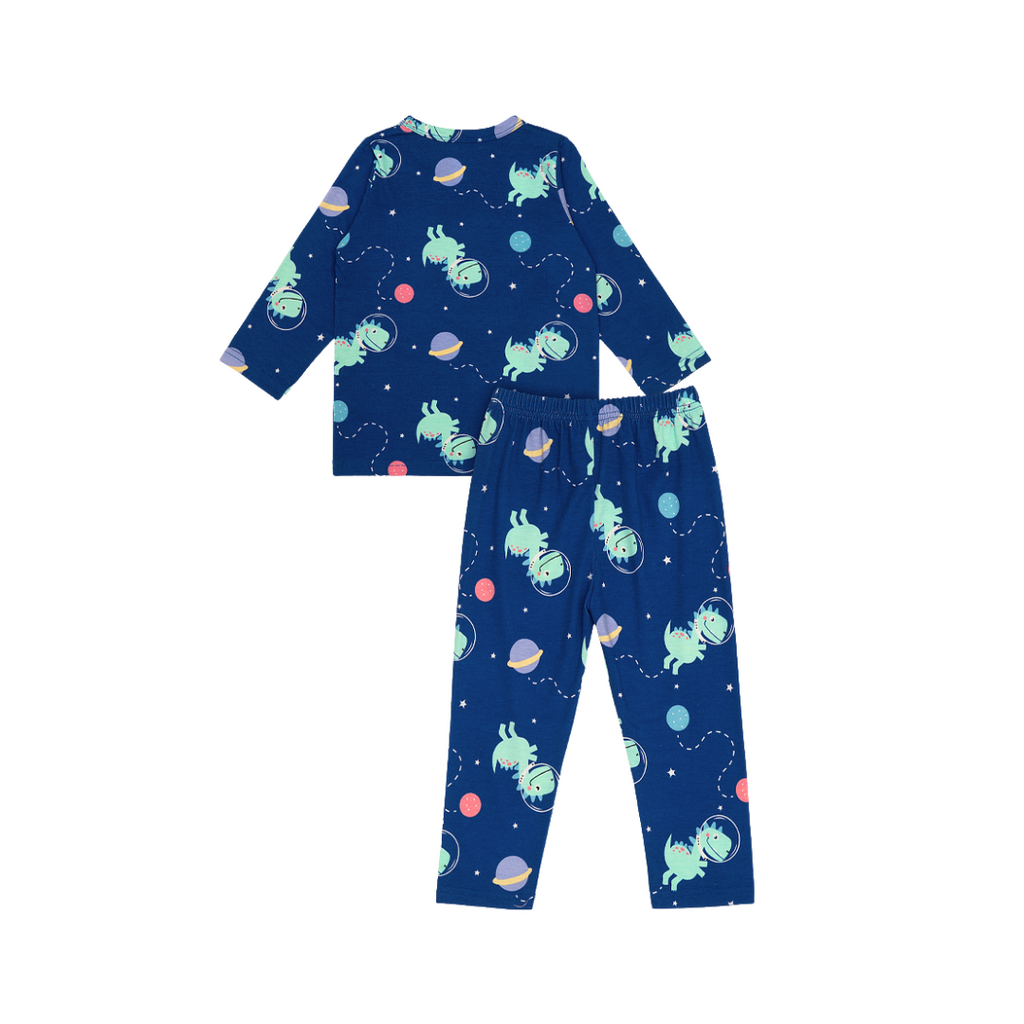 Cocohanee - Cosmic Dino Baby Long Pajamas - Piyama Tidur Bayi
