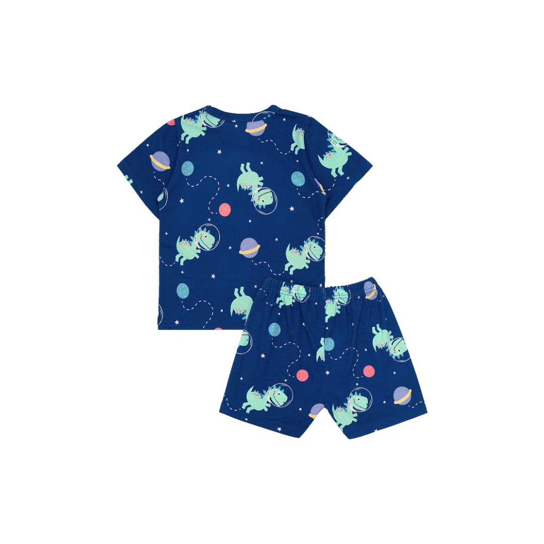 Cocohanee - Cosmic Dino Baby Short Pajamas - Piyama Tidur Bayi