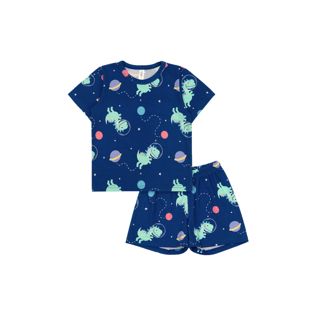 Cocohanee - Cosmic Dino Baby Short Pajamas - Piyama Tidur Bayi