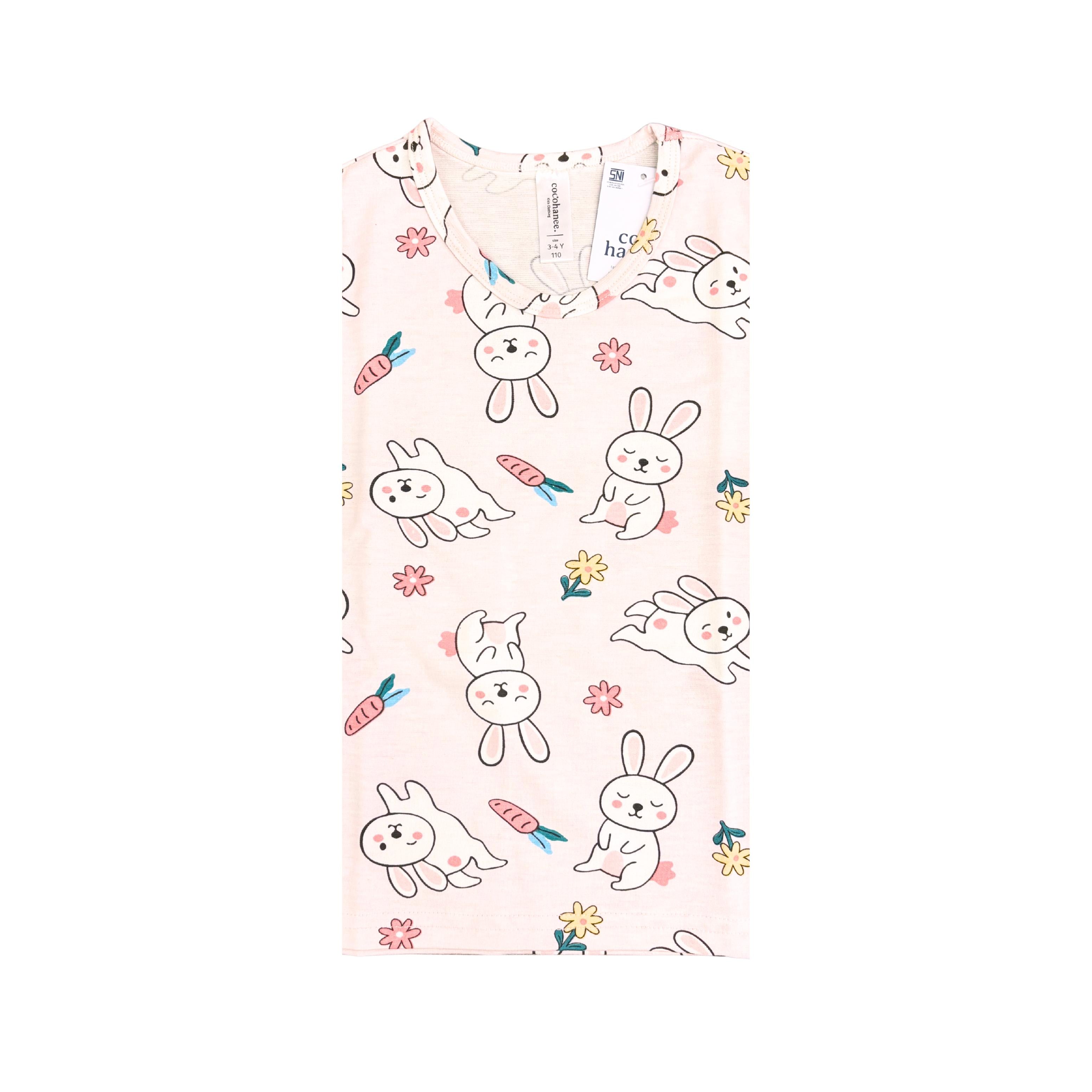 Cocohanee - Hopping Rabbit Short Pajamas - Piyama Tidur Anak