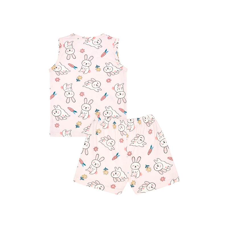 Cocohanee - Hopping Rabbit Sleeveless Set - Setelan Anak Tanpa Lengan