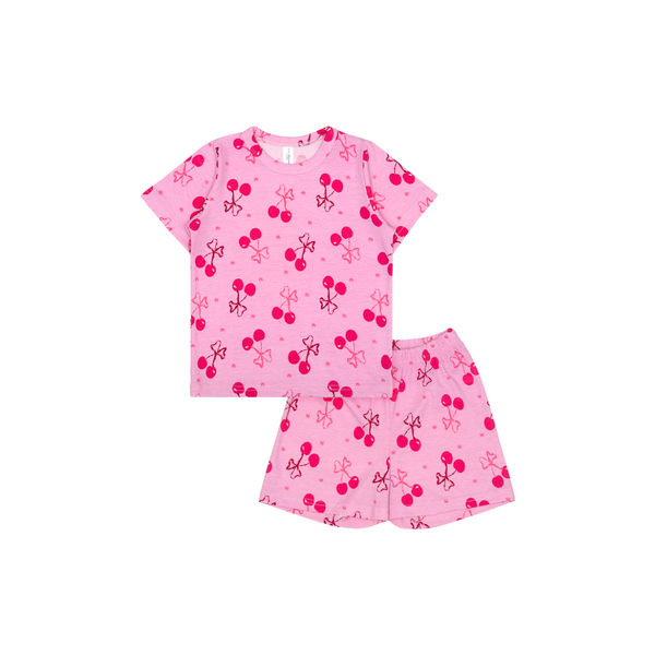 Cocohanee - Pinky Cherry Short Pajamas - Piyama Tidur Anak