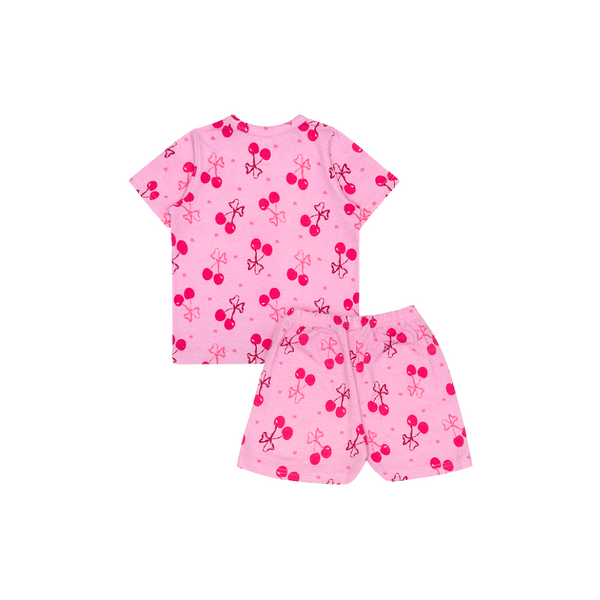 Cocohanee - Pinky Cherry Baby Short Pajamas - Piyama Tidur Bayi