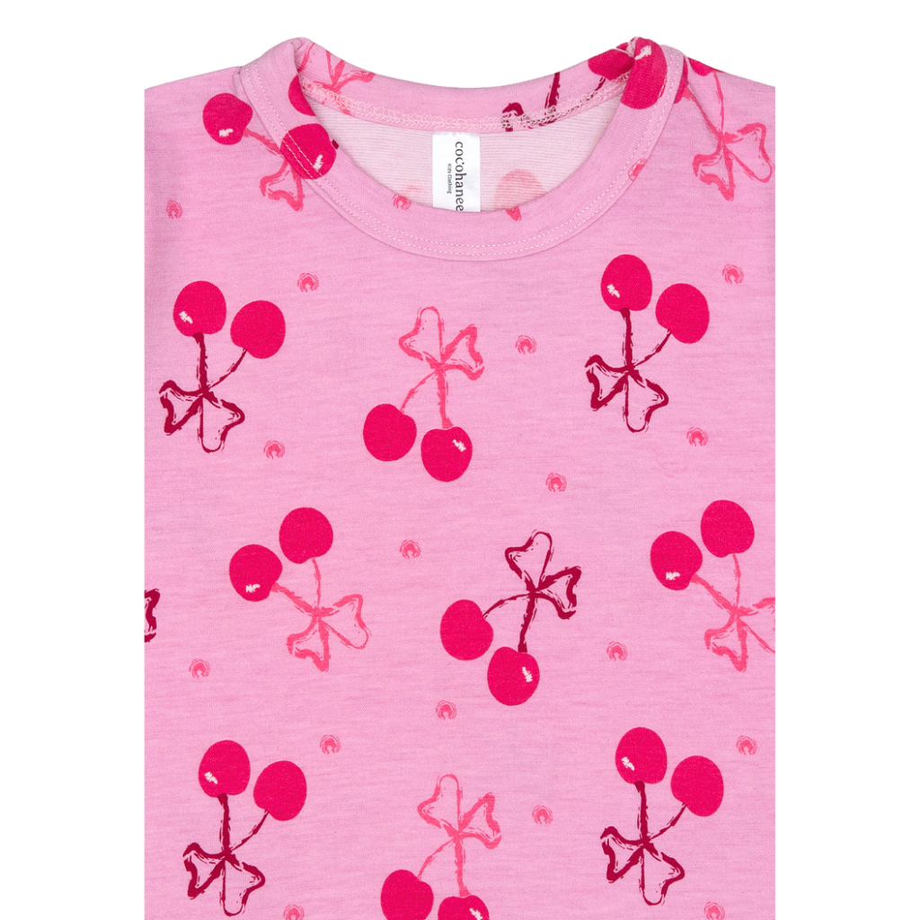 Cocohanee - Pinky Cherry Baby Short Pajamas - Piyama Tidur Bayi