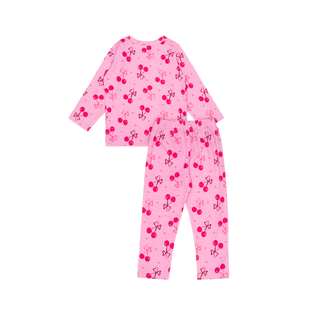 Cocohanee - Pinky Cherry Baby Long Pajamas - Piyama Tidur Bayi