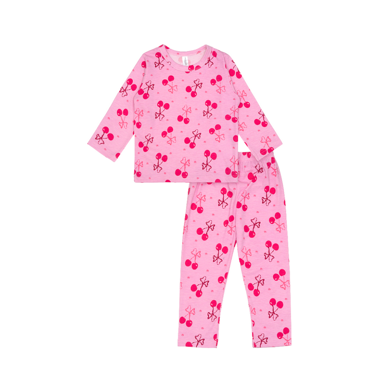 Cocohanee - Pinky Cherry Long Pajamas - Piyama Tidur Anak