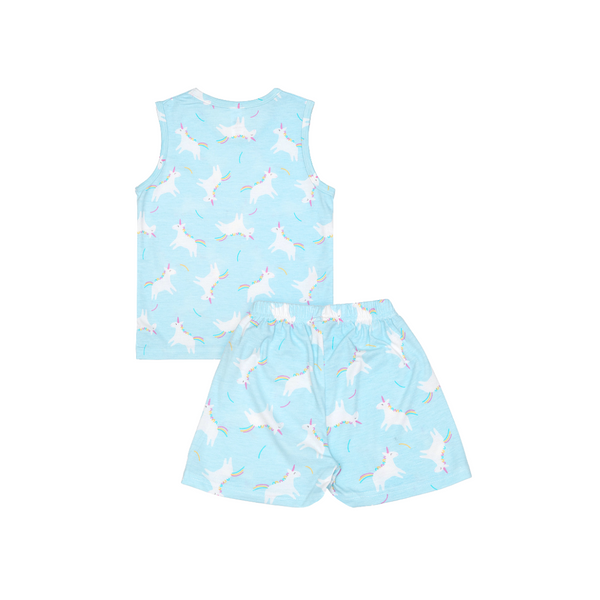 Cocohanee - Rainbow Pony Sleeveless Set - Setelan Anak Tanpa Lengan