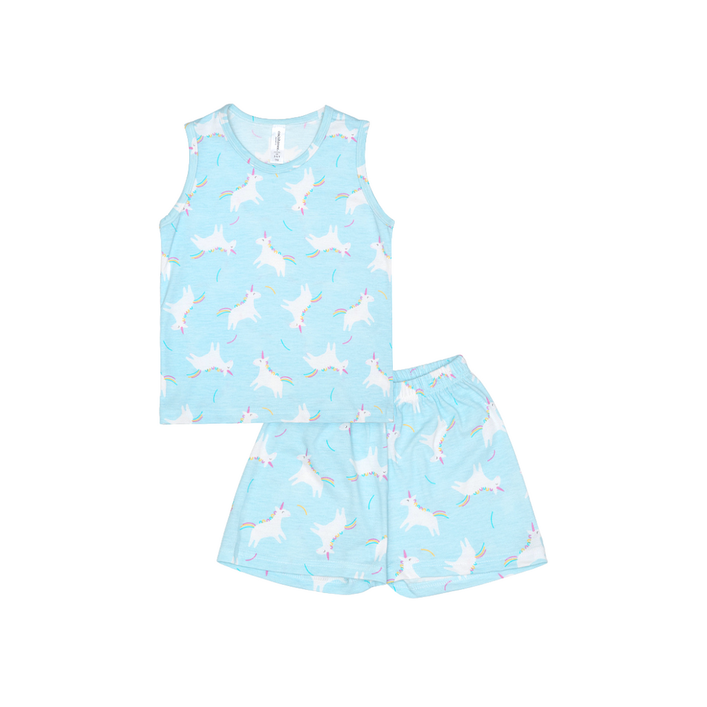 Cocohanee - Rainbow Pony Sleeveless Set - Setelan Anak Tanpa Lengan