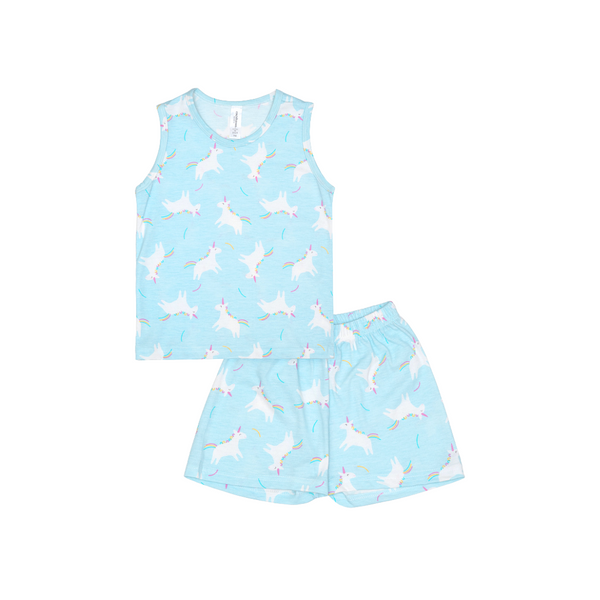 Cocohanee - Rainbow Pony Sleeveless Set - Setelan Anak Tanpa Lengan