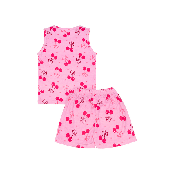 Cocohanee - Pinky Cherry Sleeveless Set - Setelan Anak Tanpa Lengan
