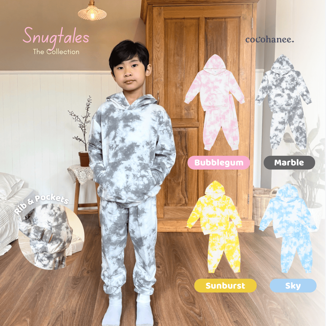 Hoodie Set - Tie Dye Loungewear - Setelan Anak Baby Terry